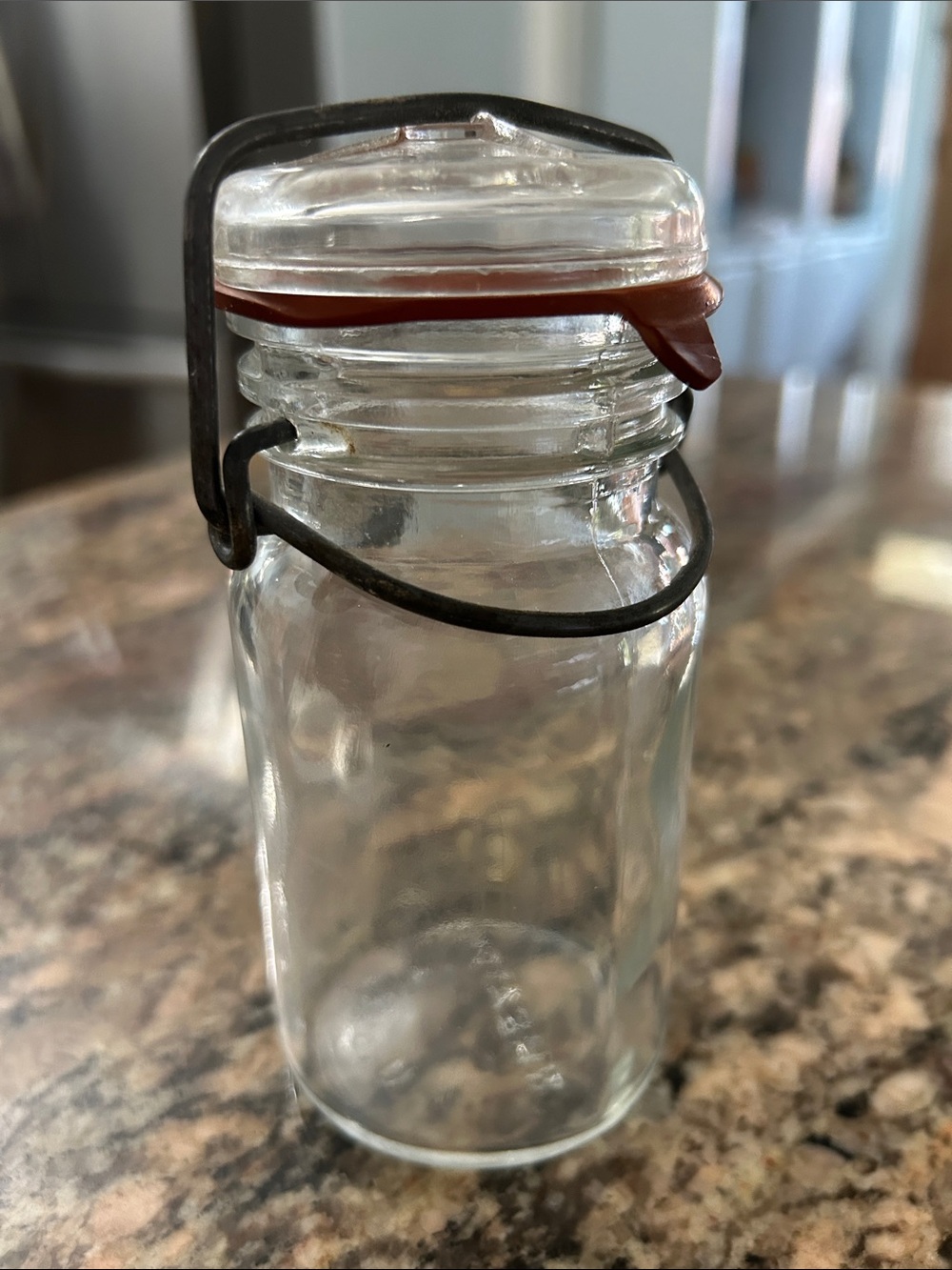 Clear Glass Flip-Top Storage Jar with Seal